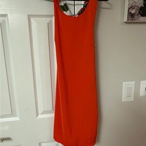 Lulu's Fiery Orange Backless Dress